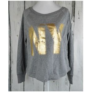 Aeropostale NY Sparkle Fleece Sweatshirt Top